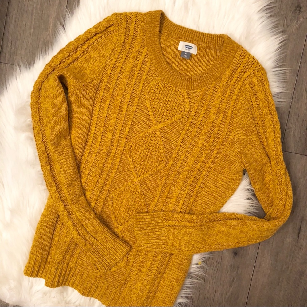 NWOT Old Navy Mustard Knit Sweater